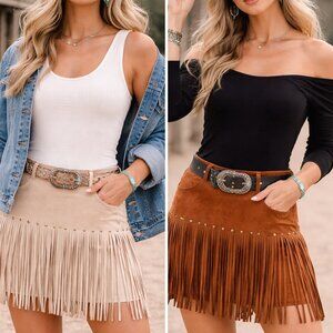 Western Fringe Skirt Bundle (2 skirts)